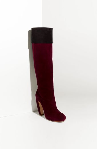 Miu Miu 2-tone Suede Boot - Lyst