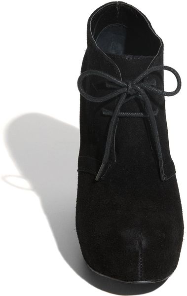 steve madden black suede wedge booties