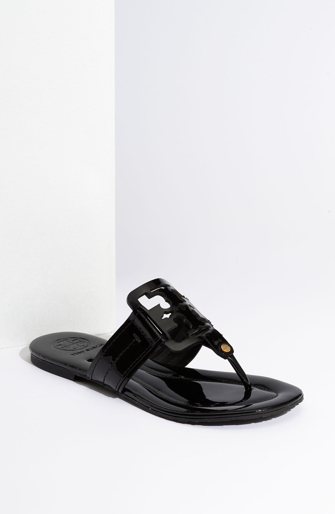tory burch black flat sandals