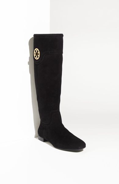 tory burch black boots size 8