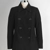Dkny Short Pea Coat in Black - Lyst