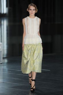 Jonathan Saunders Spring 2012 Green Metallic Kaleioscope Mid-Length Skirt - Lyst