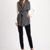 Elie Tahari Irish Tweed Rhonda Sweater in Gray (black) - Lyst