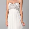 Marchesa Silk Crepe Gown with Embroidered Bodice in White - Lyst