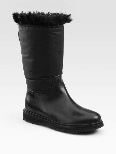 prada fur lined sneakers