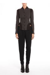 Alexander Wang Fitted Cut-away Varsity Jacket