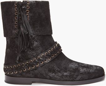 Balmain Addict Flat Boots - Lyst