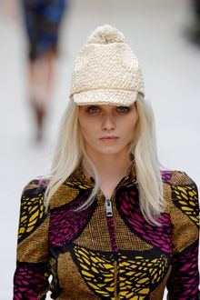 Burberry Prorsum Spring 2012 Raffia Pom-Pom Hat - Lyst