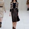 Burberry Prorsum Viscose Raffia Pencil Skirt in Brown - Lyst