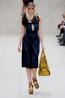 Burberry Prorsum Spring 2012 Raffia Wedge Sandals In Brown - Lyst