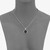John Hardy Black Sapphire Accented Sterling Silver Bamboo Pendant Necklace in Silver - Lyst