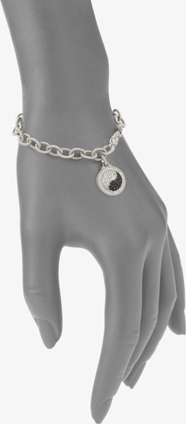Judith Ripka Sapphire  Sterling Silver Yin Yang Bracelet in Silver