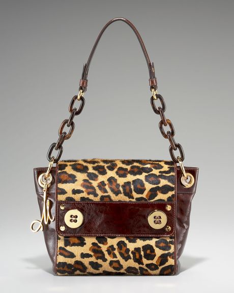 Milly Leopard Printed Calf Hair Bag in Brown (leopard) - Lyst