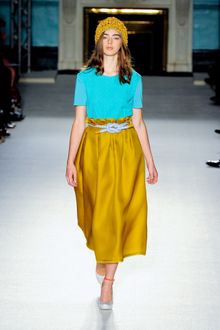 Roksanda Ilincic Spring 2012 Silk Mustard Skirt - Lyst