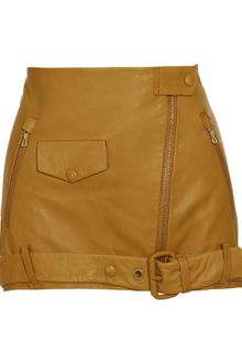 Acne Malakit Leather Miniskirt with Zips - Lyst