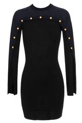 Alexander McQueen Wool Knit Dress with Decorative Yoke