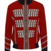 Alexander Mcqueen Wool Military Patterned Cardigan in Red for Men (red navy) - Lyst