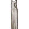 Alexander Wang Long Velvet Camisole Dress in Silver (oyster) - Lyst