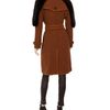 Burberry Prorsum Wool Tweed Trench Coat with Fox Fur Panels in Orange - Lyst