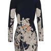 Cacharel Illustrated Woolsilk Dress in Blue (blue white) - Lyst