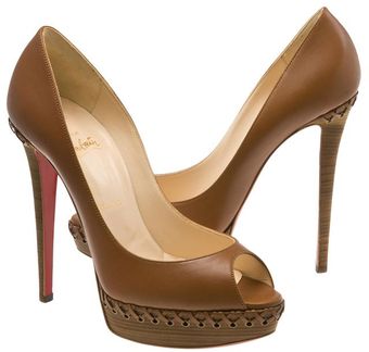 Christian Louboutin Lady Indiana Braided Leather Platform Pumps - Lyst