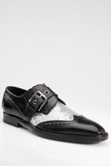 Dolce & Gabbana Leather and Sequin Buckle Oxfords