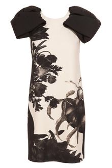 Giambattista Valli Floral Printed Crepe Wool Dress - Lyst
