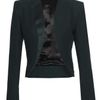 Haider Ackermann Wool Jacket with Silk Details in Green - Lyst