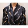 Chalayan Draped Printed Silk Top in Blue (navy multi) - Lyst
