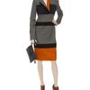 Jil Sander Colour Blocked Woolblend Dress in Gray (grey) - Lyst