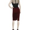 Marc Jacobs Highwaisted Wool Knit and Lamb Hair Pencil Skirt in Purple (burgundy) - Lyst