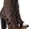 Proenza Schouler Cutout Laceup Leather Ankle Boots in Brown - Lyst