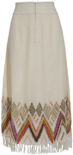  Wool Skirt with Traditional Indian Embroidery 
