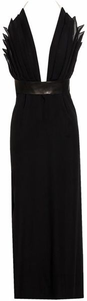 Yasmin Kianfar Silk Georgette Dress with Structured Pleated Bust - Lyst