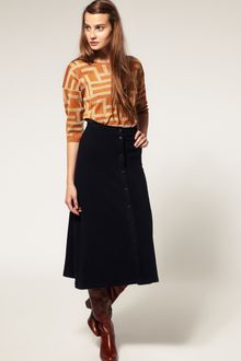 ASOS Collection Asos Midi Skirt in Wool Jersey - Lyst