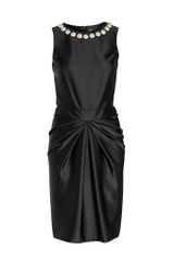 Love Moschino Satin Pearlised Neck Dress