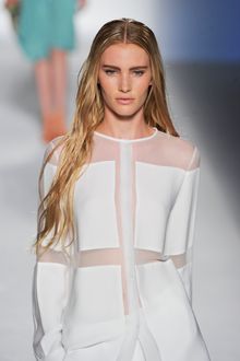 Alberta Ferretti Spring 2012 White See Through/lace Blouse - Lyst