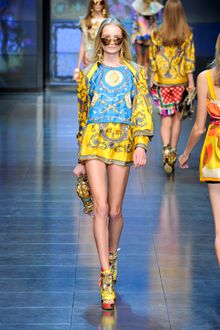 D&G Spring 2012 Scarf-Wrapped Platform Wedges - Lyst