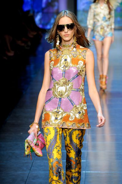 D&g Spring 2012 Printed Tunic Top in Purple - Lyst
