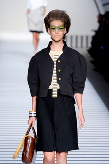 Fendi Spring 2012 Front Slit Knee Lenght Skirt - Lyst