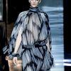 Gucci Spring 2012 Black and White Stripe Pattern Cocktail Dress With Long Sleeves And Turtleneck in Black (black, white) - Lyst