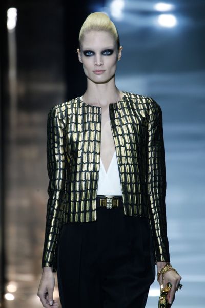 Gucci Spring 2012 Black Jacket with Gold Detailing in Gold (black, gold) - Lyst