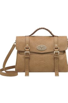 Mulberry Silky Snake Print Oversized Alexa: Deer Brown - Lyst