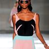 Prada Spring 2012 Gathered Waist Knife Pleated Cocktail Dress in Pink - Lyst