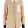 See By Chloé Nude Silk Shirt in Beige (nude) - Lyst