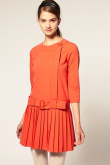 ASOS Collection Asos Dress with Pleated Skirt - Lyst