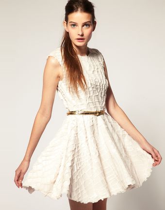 Asos Fur Dress - Lyst