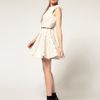 Asos Fur Dress in Beige (cream) - Lyst