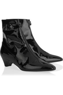 Burberry Patent-leather Ankle Boots - Lyst