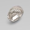 David Yurman Diamond Accented Sterling Silver Woven Ring in Silver - Lyst